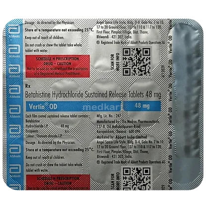 vertin od 48mg tablet 15's